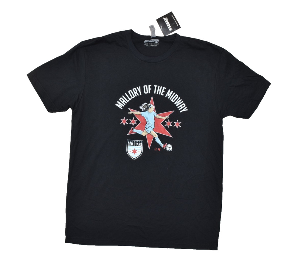 BreakingT Mallory of the Midway Chicago Red Stars Graphic T-Shirt Size L NEW
